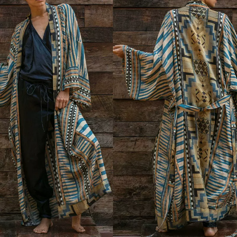 欧美跨境外贸亚马逊新款沙滩罩衫休闲度假宽松大码开衫沙滩防晒衣