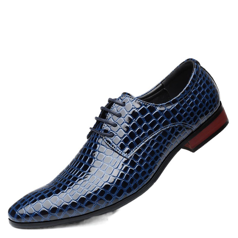 Креативная Новая модная мужская кожаная обувь с ярким лицом, британская Мужская обувь больших размеров на шнуровке в европейском стиле, обувь для внешней торговли