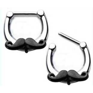 European and American sources of fashion personality beard nose ring puncture jewelry nasal septum beard nose nail lovers nose ornaments