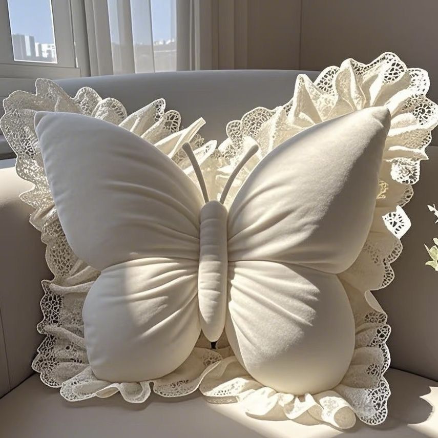 Princess Butterfly Cushion for Living Room, Bowknot Bedroom, Car Sofa Cushion, New Home Decor Pillow, Soft Room Cushion