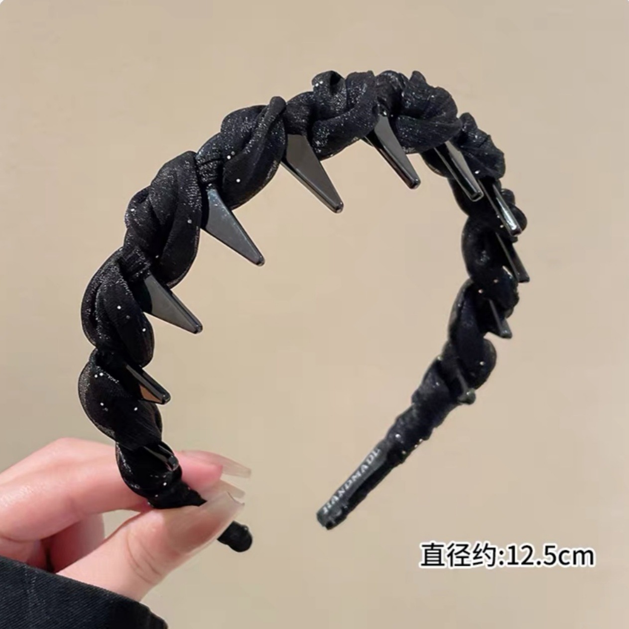 10#Black organza waves