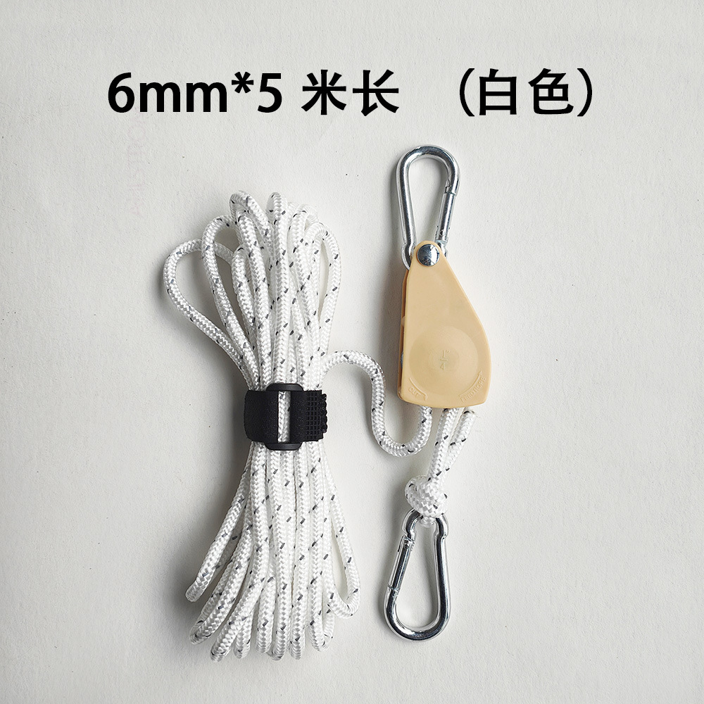 Suministros al aire libre equipo dosel cuerda de viento polea de cordón regulador tienda fija negrita cuerda de viento reflectante cuerda de elevación