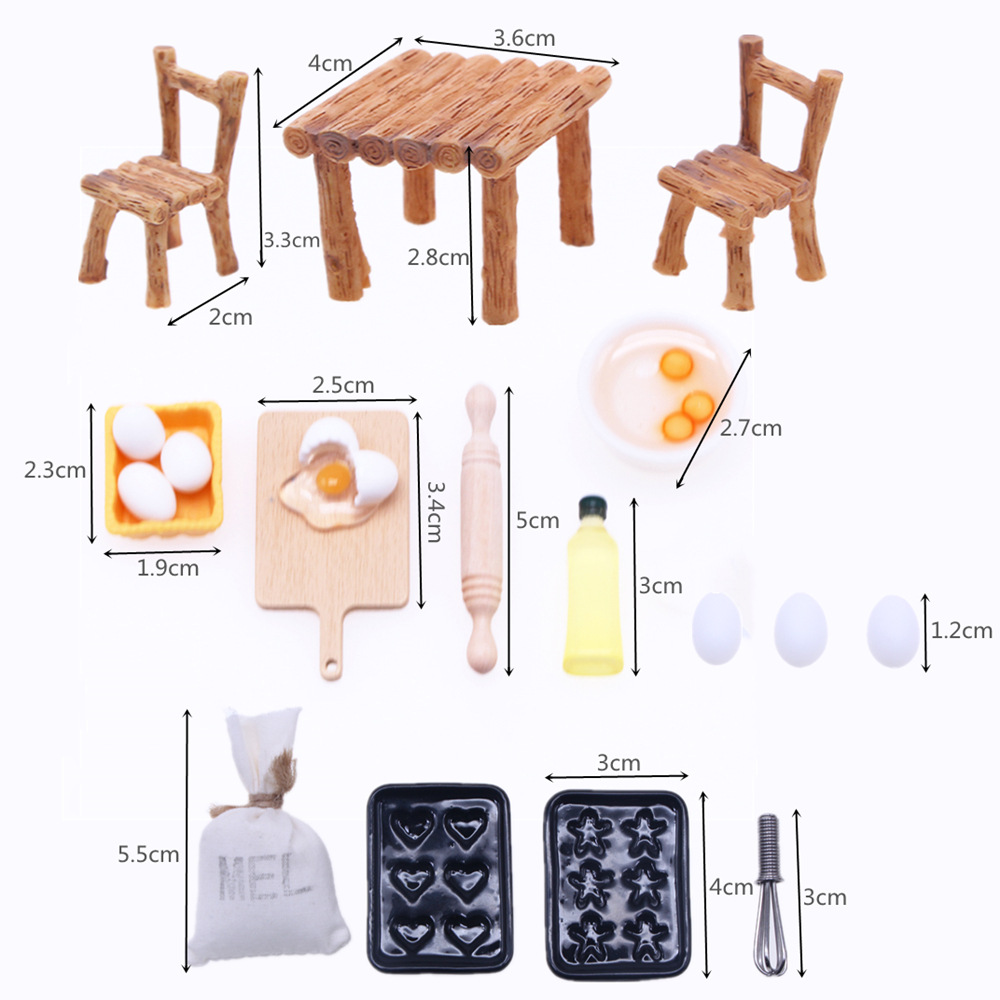 Modelos Miniatura para Casa de Muñecas con Accesorios Decorativos
