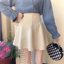 秋冬季灯芯绒a字半身裙高腰显瘦遮胯高腰小个子蓬蓬伞裙包臀短裙