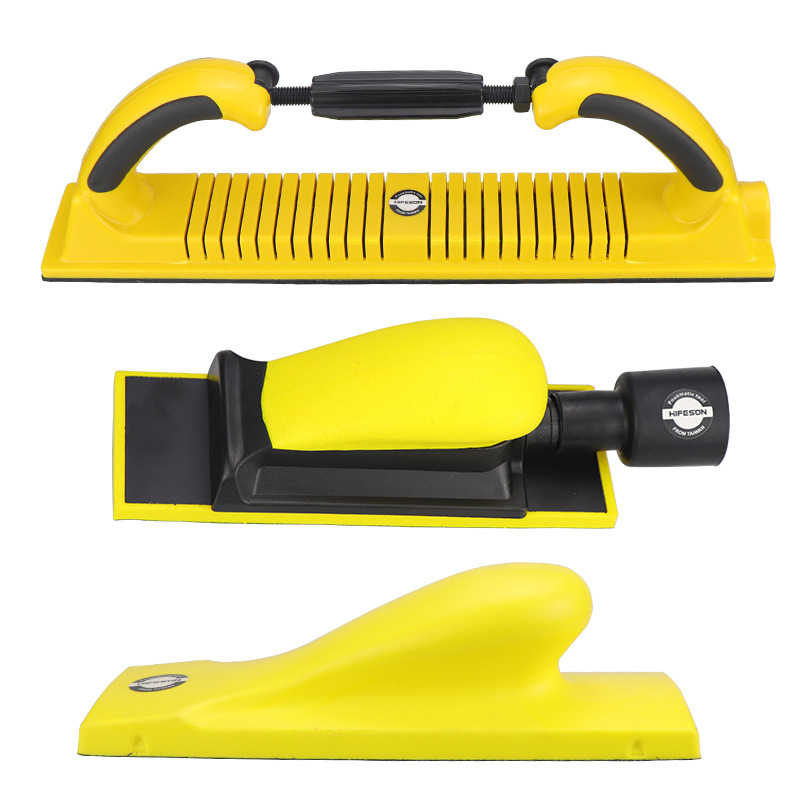 Superficie de la pintura del coche pulido mano Planer lija mano de molienda tablero masilla tablero de molienda rectangular ajustable Dispositivo de molienda de succión de polvo