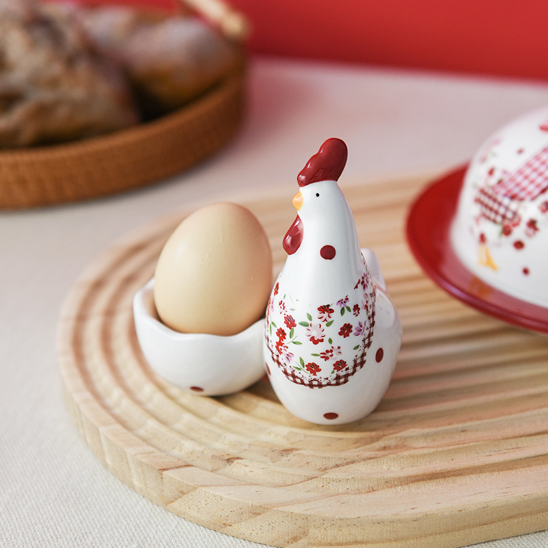 Pascua pastoral huevo de pollo cerámico huevo taza de huevo creativo huevo taza de pollo decoración para el hogar decoración Yama