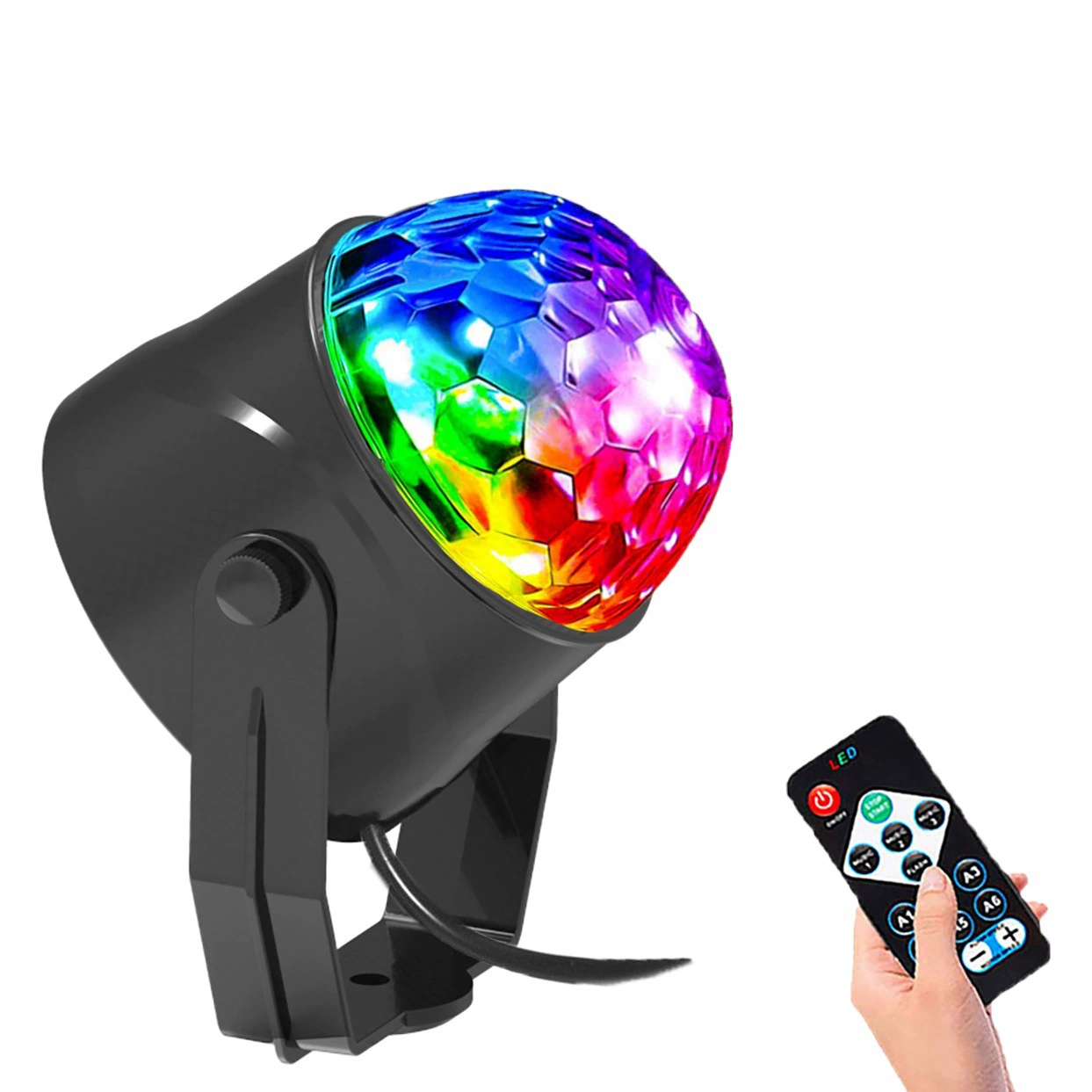 Пульт дистанционного управления светодиодный маленький волшебный шар USB мини Хрустальный Волшебный шар огни красочные вращающиеся сценические лазерные фонари KTV сценические огни