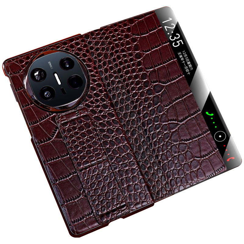 Huawei mate x6 휴대 전화 케이스에 적합한 공장 스팟 정품 가죽 x6 새로운 손목 스트랩 낙하 방지 브래킷 자기 플립 커버