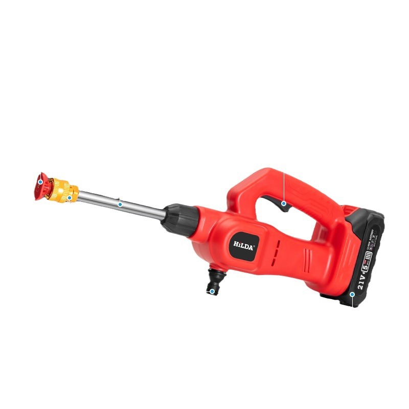 Hilda pistola de agua de alta presión batería de litio jardín riego coche limpieza herramienta eléctrica en stock recargable coche lavadora