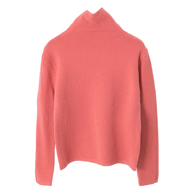 Suéteres infantiles al por mayor, prendas de punto para niñas, ropa infantil para otoño e invierno, camiseta de cuello alto de imitación de cachemira, cálida y bonita para niños pequeños.
