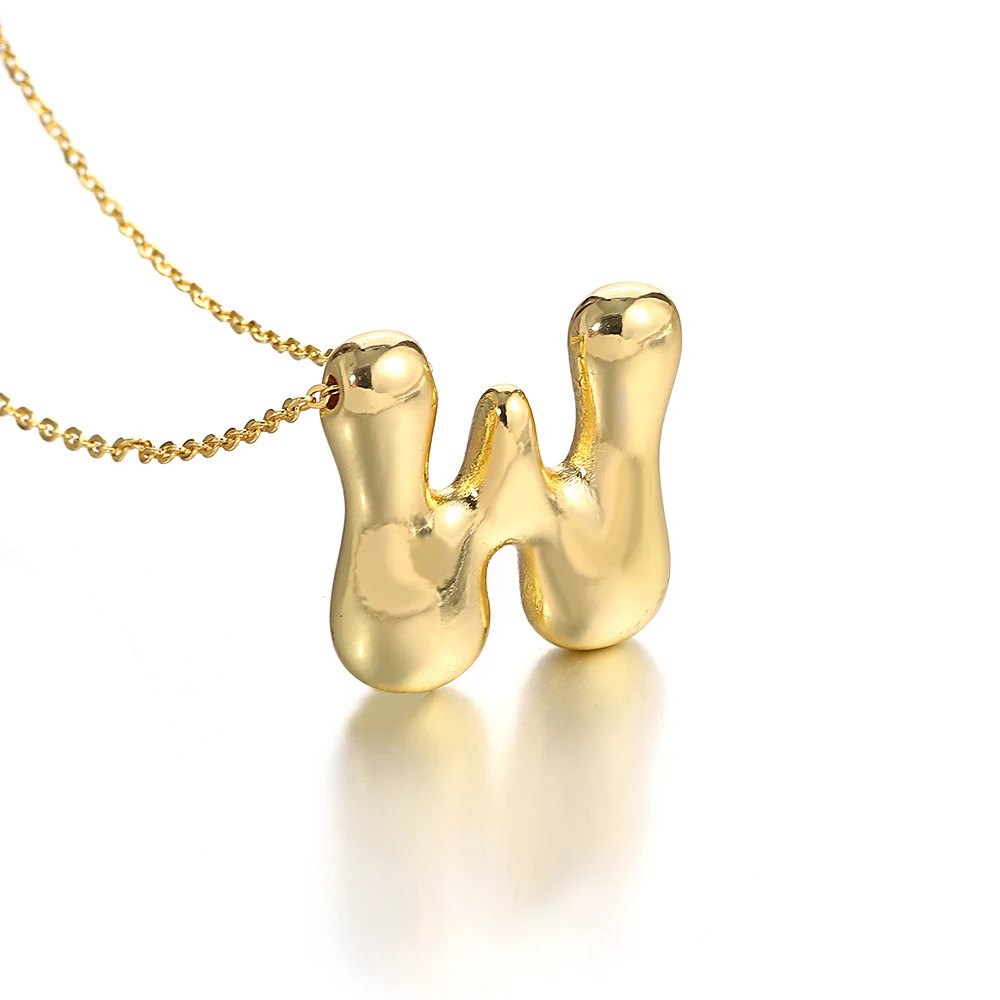 13g Weight Lobster Trigger Clasp Closure Clasp Closure Type Copper Pendant Material Pendant Necklace Classification Copper Chain Material cable chain Chain Type 1 Piece Quantity Casual, Daily Occasion Copper Material Letter Pattern All Seasons Season Unisex Gender Plating Design Elegant, Simple Style Style Wholesale Jewelry Elegant Simple Style Letter Copper Plating Cable Chain Pendant Necklace 23