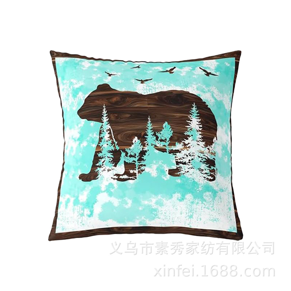 Transfronterizo amazónico Xiyin yak highland ganado animal sofá sala de estar respaldo decoración almohada abraza almohada cubierta de cojín image 33