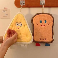 可爱擦手巾挂式吸水加厚卫生间卡通擦手帕毛巾洗手小方巾厨房抹布