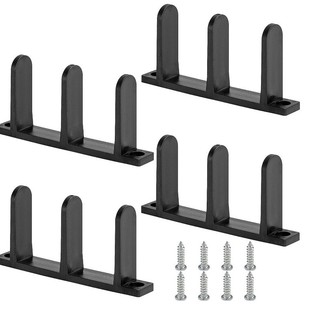 Cross-Border New Product 4-Piece Side Closet Door Floor Guide Rail White Closet Door Guide Rail Suitable for Screws