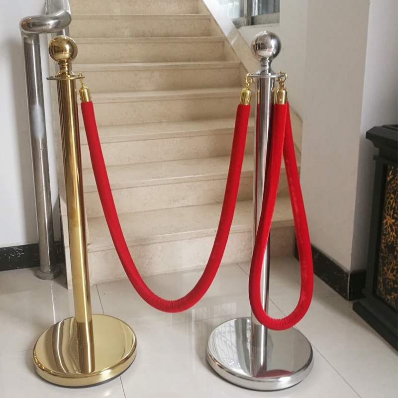 不锈钢礼宾栏杆隔离带伸缩带围栏一米线迎宾柱酒店警戒线排队护栏