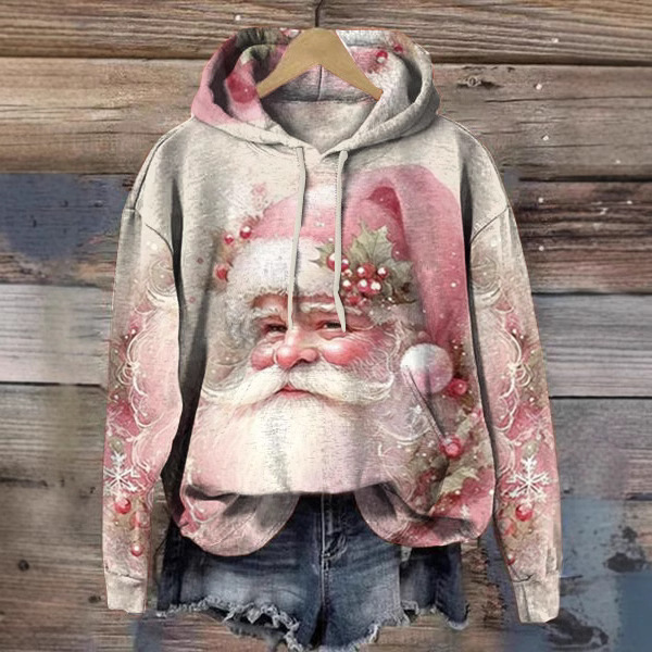 Christmas snowman loose sweatshirt 3D Christmas element printed men's hoodie European and American AliExpress manufacturers supply