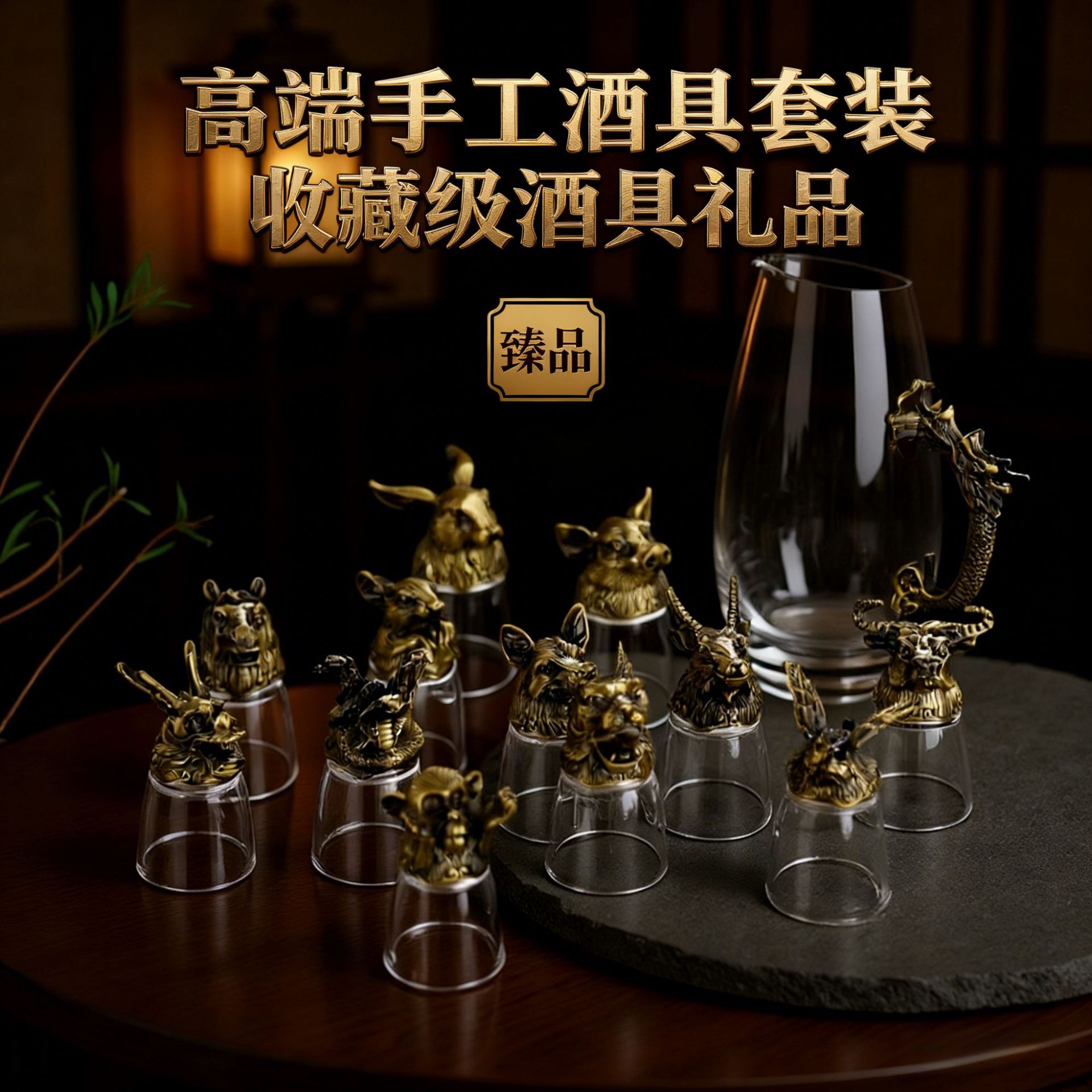 Tazas de vino del zodiaco, vasos de vino de alta gama, vasos de vino pequeños, vasos de vino retrógrados caseros, vasos de vino chino