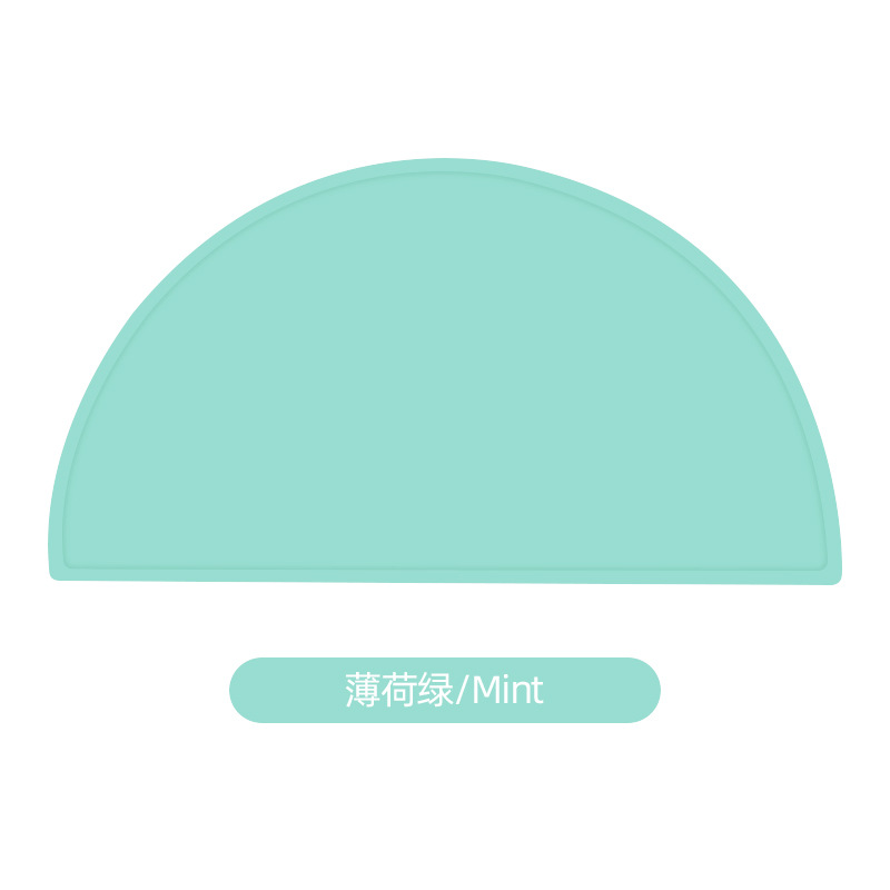 Vajilla de bebé de doble capa, mantel semicircular para niños, almohadilla de aislamiento térmico de silicona, posavasos creativos, almohadilla antideslizante, mantel de mesa, mantel occidental