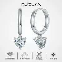 Простой Серьги Серьги 5.0mm Mo Sang Diamond Серьги Женские 925 Серебряные 18-каратные золотые серьги