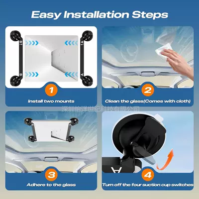 Amazon's best-selling mini car-mounted metal suction cup holder star mini device, glass load capacity 21KG-30KG