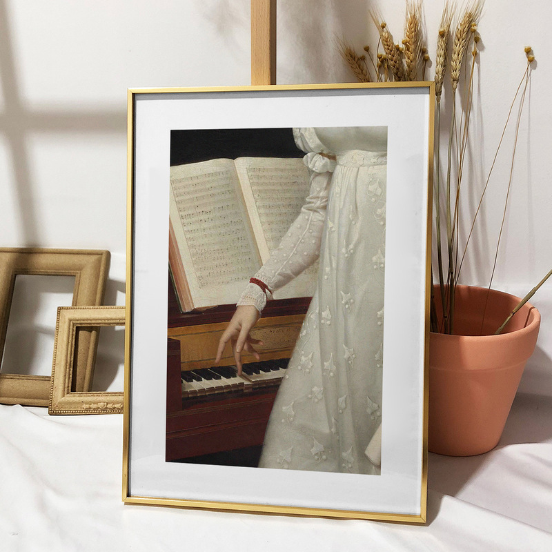 American retro music piano decorative painting master niche sofa background wall decorative painting light luxury wall hanging painting American retro music piano decorative painting master niche sofa background wall decorative painting light luxury wall hanging painting