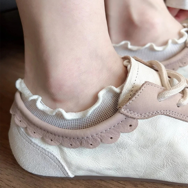 Summer Ruffled Edge Boat Socks for Women, Solid Color, Seamless, Anti-Slip, Invisible Boat Socks, Breathable Cotton Socks for Shallow Shoes Summer Ruffled Edge Boat Socks for Women, Solid Color, Seamless, Anti-Slip, Invisible Boat Socks, Breathable Cotton Socks for Shallow Shoes