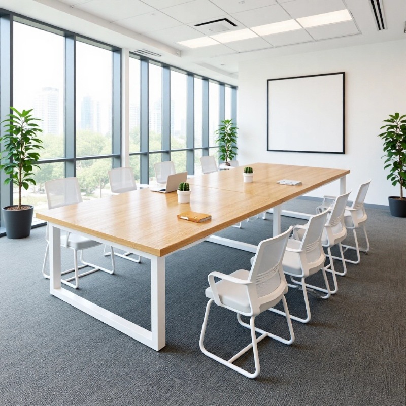 Conference Table Long Table Modern Simple Small Conference Room Training Table Simple Workbench Long Desk and Chair Combination