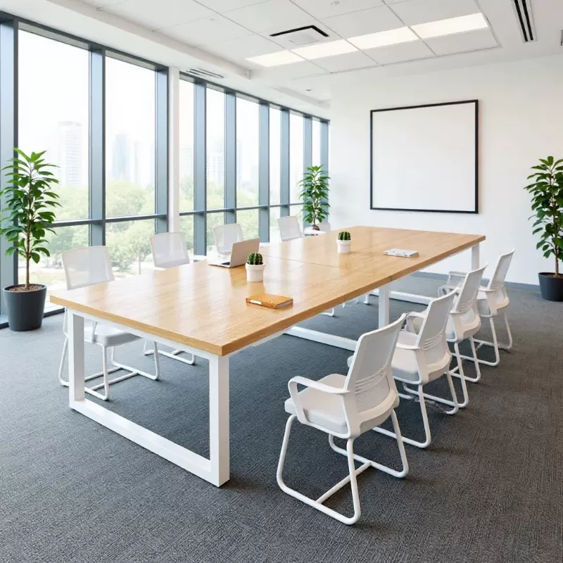 会议桌长桌现代简约小型会议室培训桌简易工作台长条办公桌椅组合
