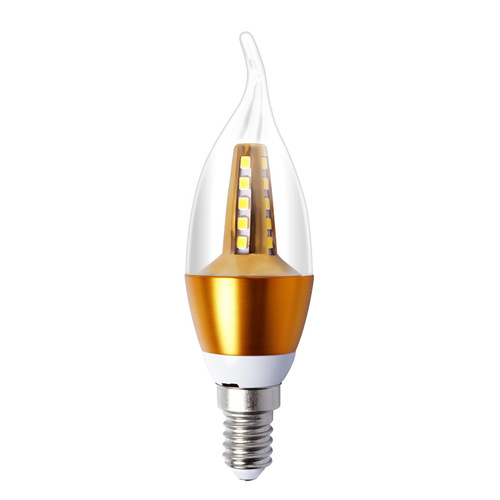 LED light bulb energy-saving lamp intelligent three-color dimming E14 small screw E27 corn lamp home lighting super bright light