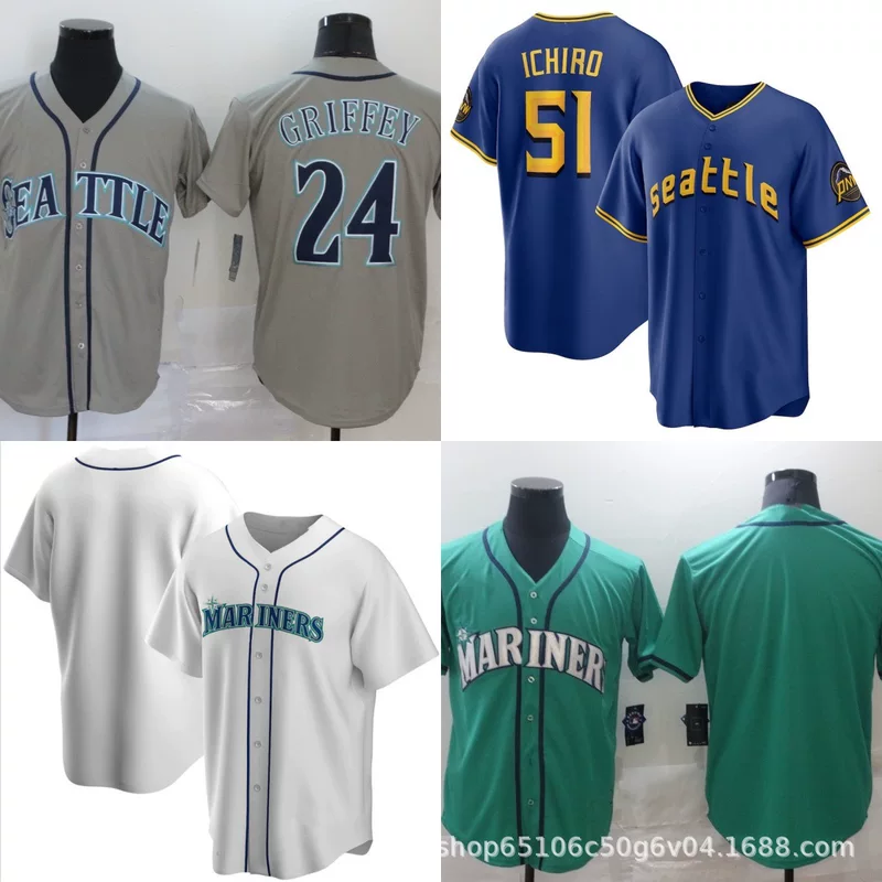  Foreign Trade MLB Baseball Jersey Mariners 44 Seattle Mariners Rodriguez Jersey Dropshipping