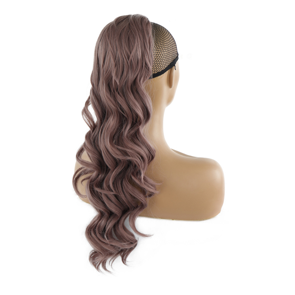 Perücke Pferdeschwanz Druckschlauch Kordelzug Pferdeschwanz Damen Big Wave Curly Kordelzug Pferdeschwanz_voghion.com