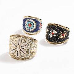 New Nepalese shell bead magnetic clasp handmade ethnic wide waist chain Bohemian vacation style women's bracelet