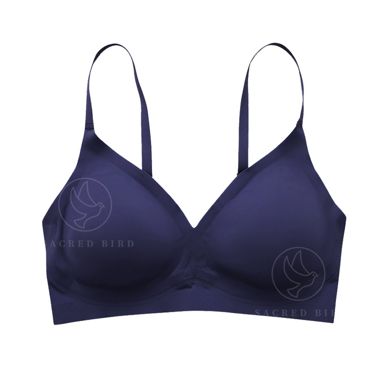 Wireless Bra Plus Size, Comfortable Breathable Seamless Top with Detachable Pads
