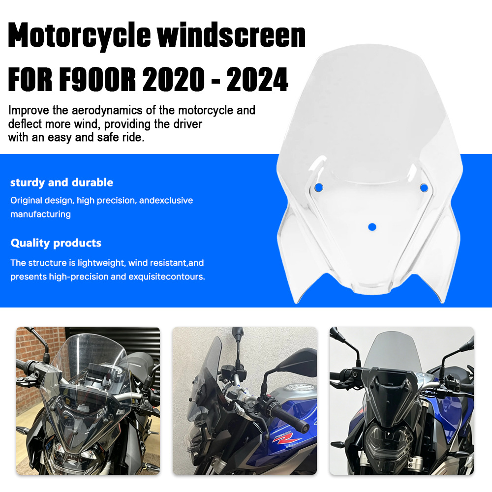 Suitable for Bmw F900R Modified Windshield, Front Windscreen Deflector, 20-26 Years