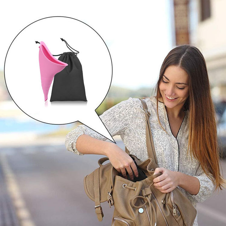 The new silicone urinal for women is a foldable and convenient emergency urination tool for outdoor travel undefined