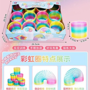 [Lemei toys] 6.3 * 6CM round rainbow circle magic ring stall exhibition 2 yuan store toys wholesale