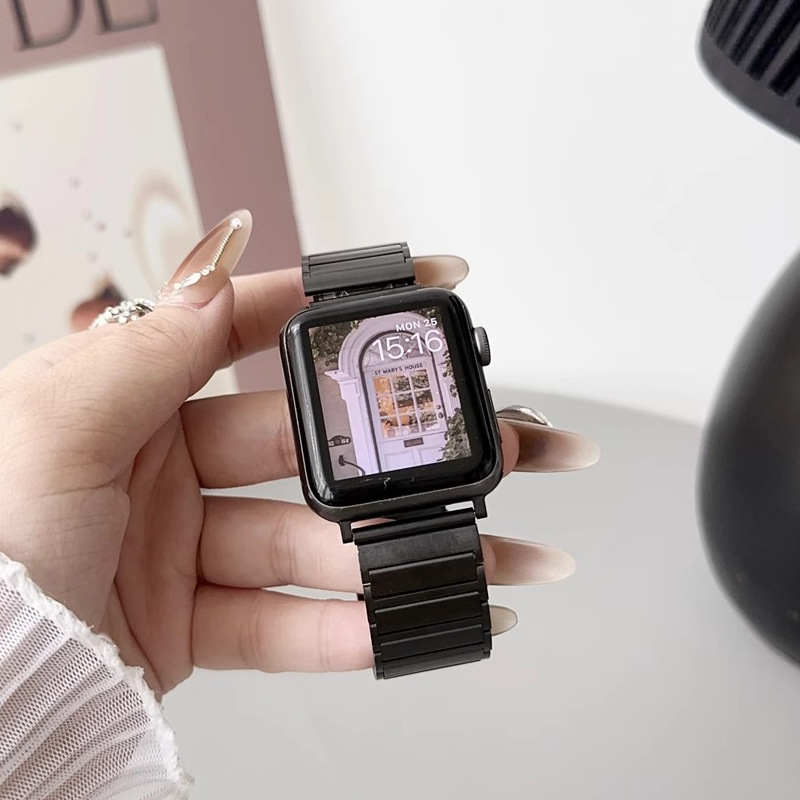 アップルiwatchS10華為GT45米89pro工字ダブル磁気吸引ステンレス知能腕時計バンドを適用する|undefined