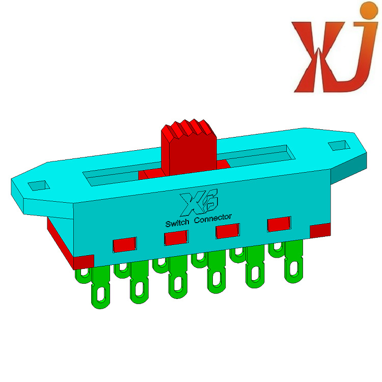 大电流5档拨动开关五档  5档滑动开关2P5T  正拨5位拨动开关五位