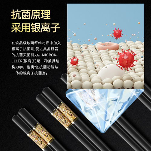 High-grade alloy chopsticks family  new model per person, one chopstick household grade non-slip high temperature resistant hotel tableware