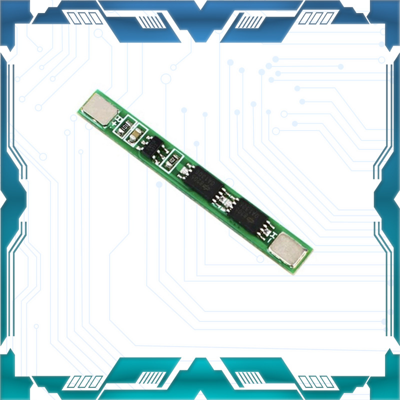 单节双MSO 3.7V保板护板 带铁片可点焊 适用18650聚合物锂电池组