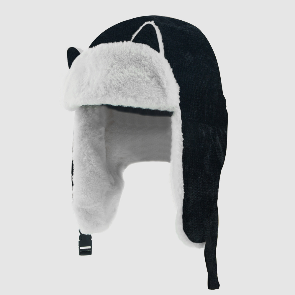 Version Coréenne Des Oreilles De Chat Lei Feng Chapeau Automne Et Hiver Mignon Cyclisme Coupe-vent Chapeau D'hiver Chaud Chapeau De Coton display picture 3