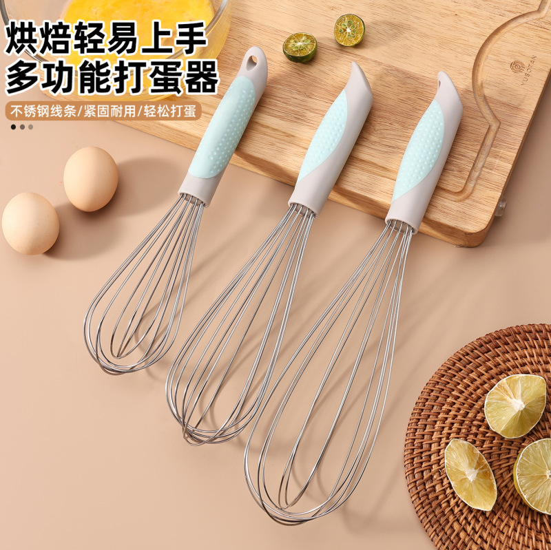 卡通鹦鹉柄打蛋器厨房10寸烘焙工具多功能不锈钢奶油打发器手摇|undefined