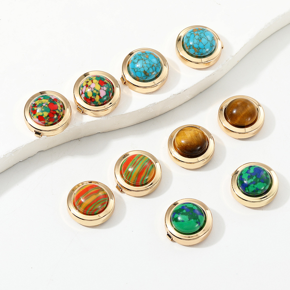 Retro muster metall kupfer manschettenknöpfe taste zubehör Französisch business high-end-hemd manschettenknöpfe neue_voghion.com