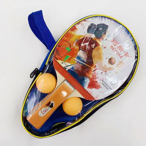 Korask 508 Table Tennis Racket 2-Pack Adult Student Table Tennis Training Rackets for Schools and Communities, with 2 Balls Included