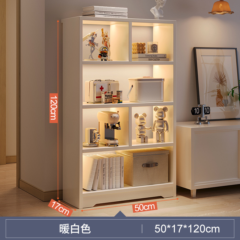 [경제형 모델 - 4단] 50*120cm - 웜화이트 [백패널 없음]