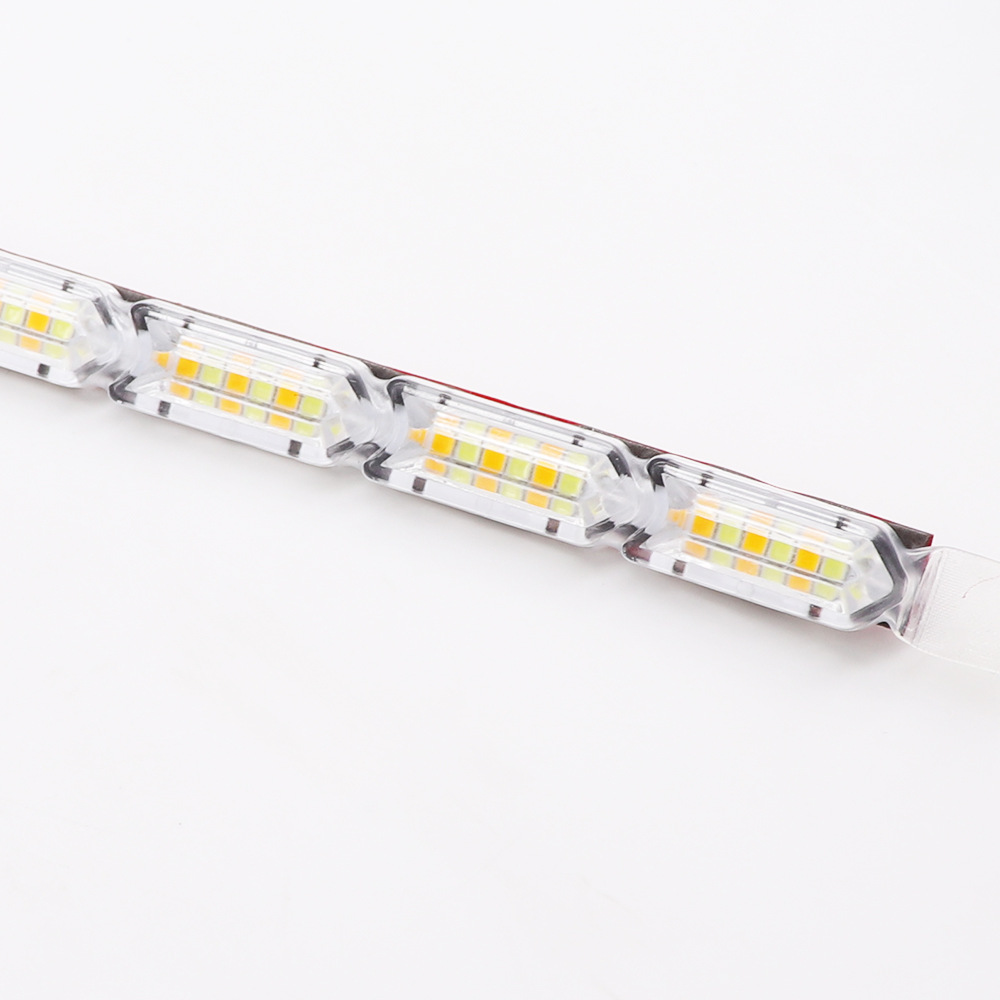 Car Led Crystal Tear Eye Light, Marquee Light Guide Strip, Two-Color Daytime Running Light, Telescopic Streamer Light Wholesale
