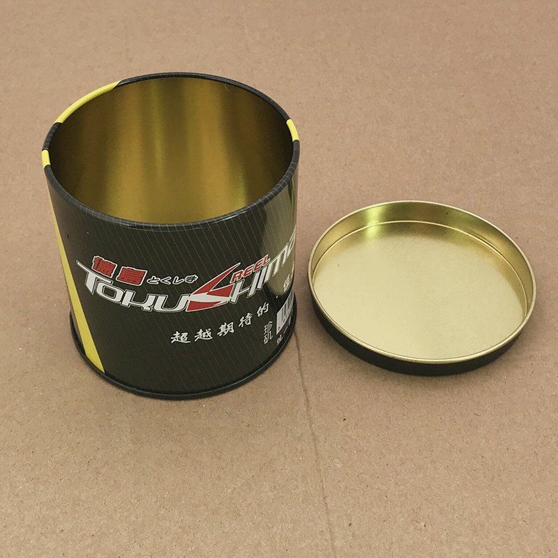礼品马口铁盒 日本鱼线专用圆形包装铁盒 圆形铁罐
