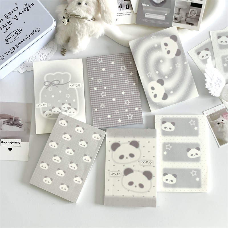 Original cute panda minimalist memo book, Instagram style, detachable, youthful student notebook, high-quality decorative sticky notes