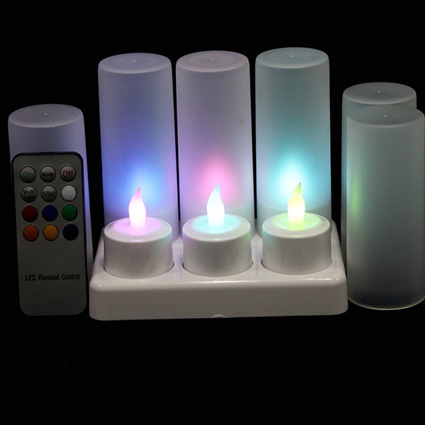 Precio de fábrica al por mayor de Navidad día de luz de la Vela decorativa recargable LED té luz de la cera de boda confesión diseño Bar Restaurante