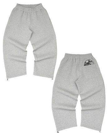 2309-2#/grey embroidered pants